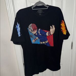 Black Graphic Anime T-Shirt